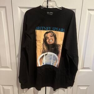 Britney Spears Baby One More Time Album Poster Graphic Tee Black 1X NWOT